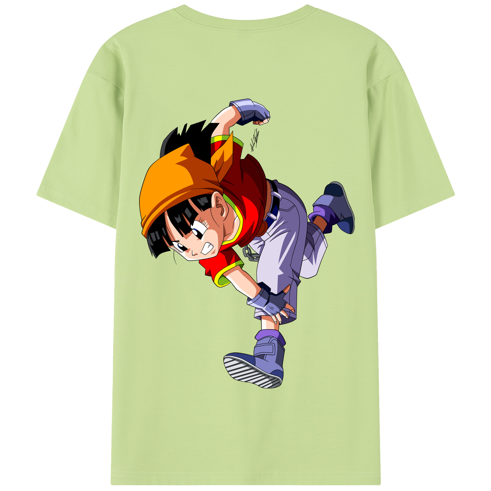 （画像用） ドラゴンボール パン DRAGON BALL Pan 綿100％半袖Tシャツ（背面プリント）